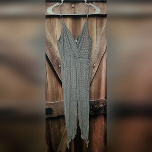 Dress Forum, Medium, White And Purple Romper